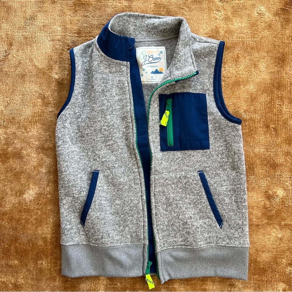 Crewcuts fleece kids vest, size medium